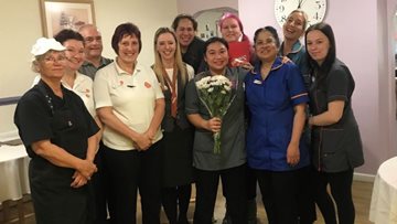 Ten years’ long service celebrated at Ilkeston care home